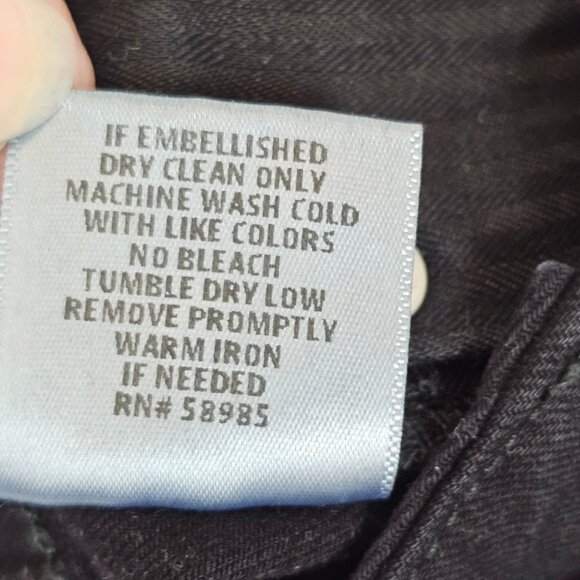 Womens 25 Black Distressed Denim Short Shorts Summer Whimsigoth Festival Rocker - Picture 11 of 11